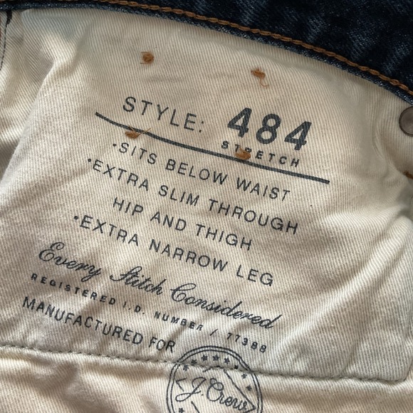 J Crew‎ 484 Slim-fit stretch jeans Dockrey wash Mens 34x34 Kurabo Fabric Classic - Picture 6 of 9